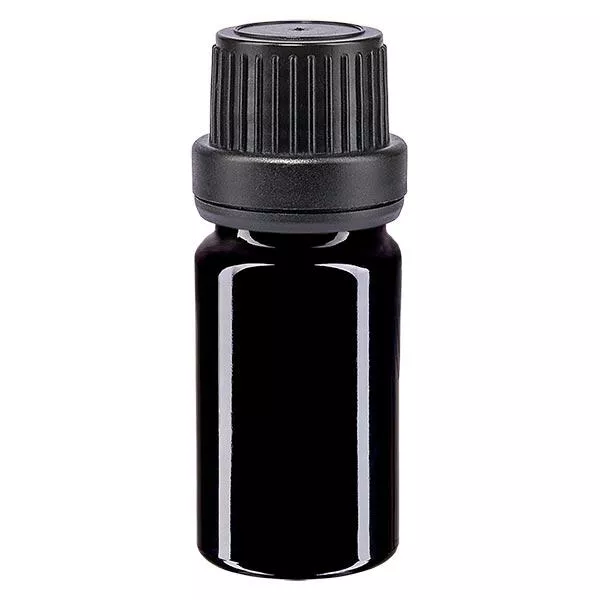 Apothekenfl. viol. 5ml Tropfv. Pr. 2mm schwarz OV