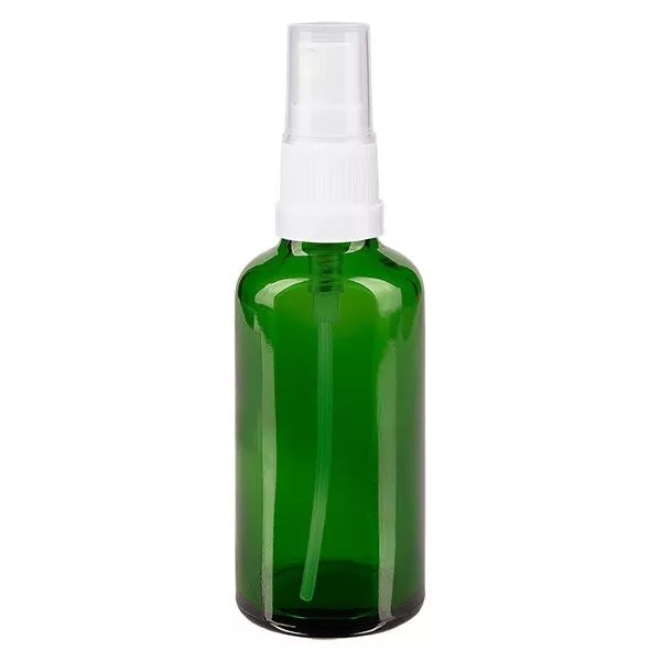 50ml grüne Sprayflasche STD weiss/transp. ApoGlas
