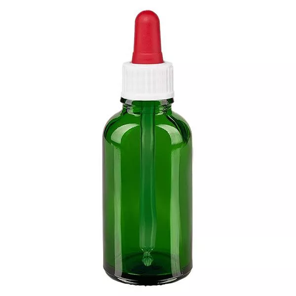30ml grüne Pipettenflasche OV weiss/blau ApoGlas