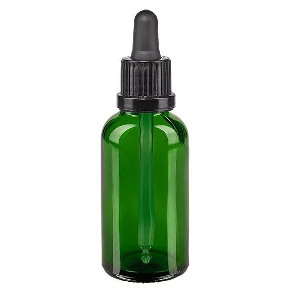 30ml grüne Pipettenflasche OV schwarz ApoGlas