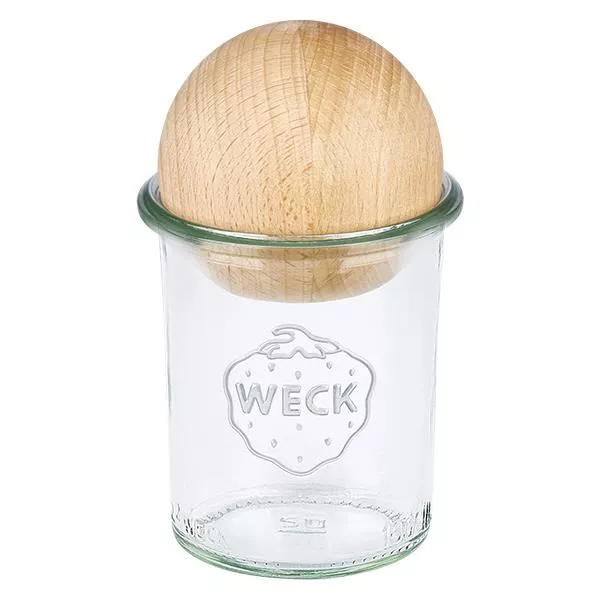 160ml Sturzglas WECK RR60 mit Holzkugel Buche